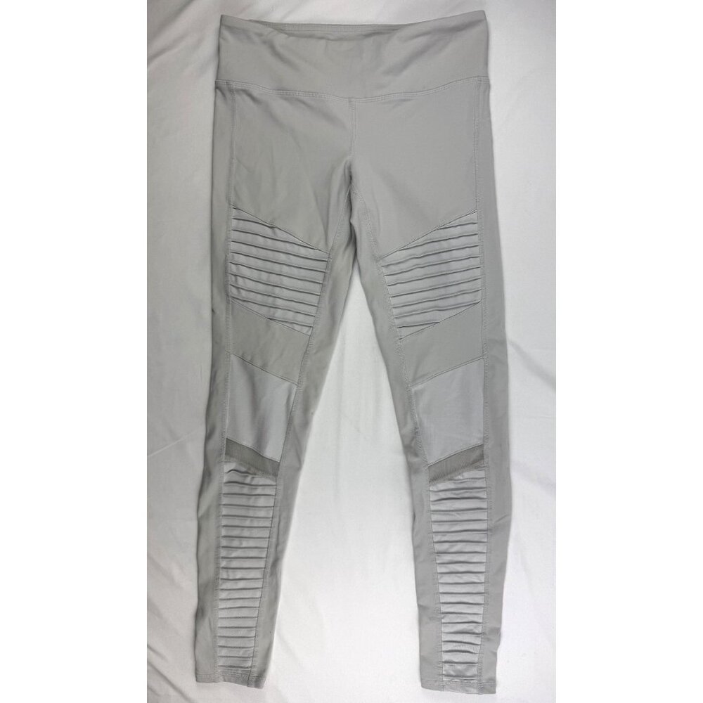 Alo High Waist Moto Long Legging In Alloy Matte/Glossy Panels Size M - Picture 2 of 11